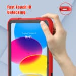 Shockproof Standcase hoes iPad 11 en iPad 10 - 10.9 inch - Rood - 3