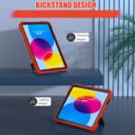 Shockproof Standcase hoes iPad 11 en iPad 10 - 10.9 inch - Rood - 5