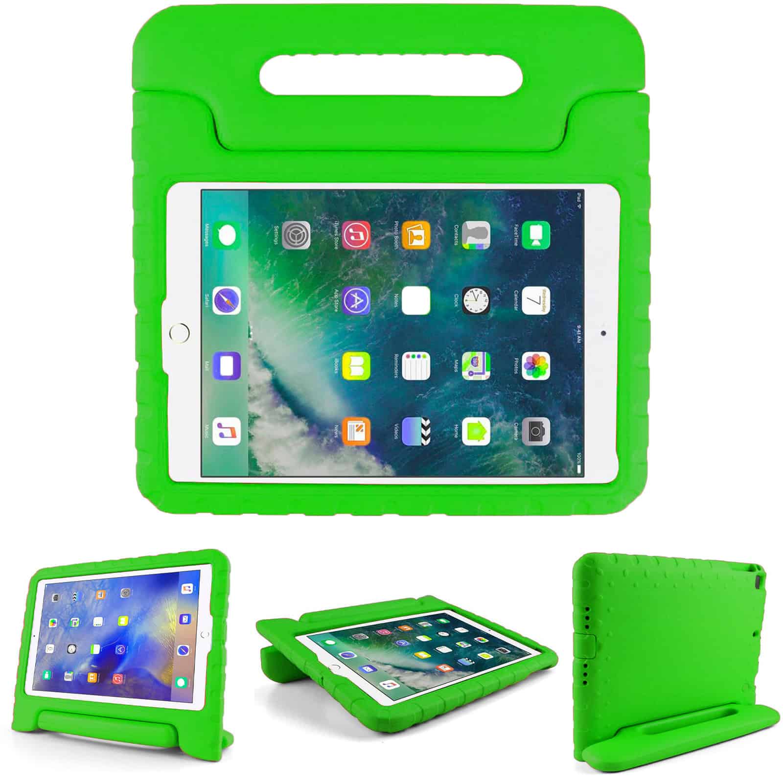 Solidenz EVA iPad Hoes voor kids - iPad 2018 / 2017 / Air 1 / Air 2 - 9.7 inch - Groen Main Image