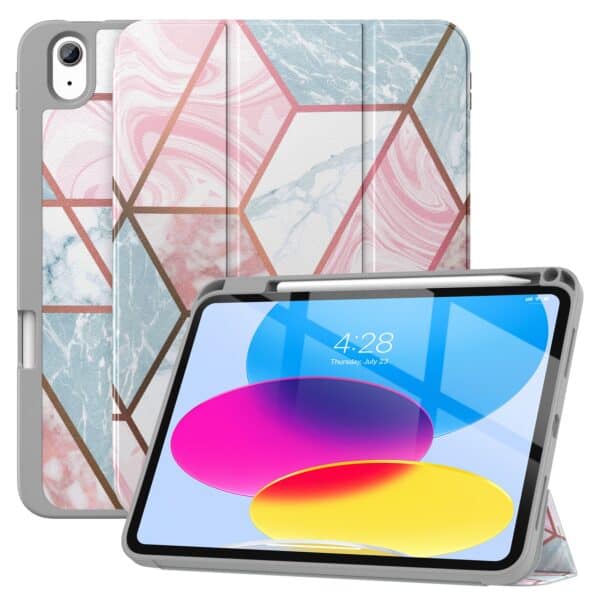 Solidenz TriFold Hoes iPad 11 en iPad 10 - 2025 / 2022 10.9 inch - Marmer