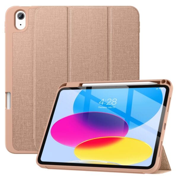 Solidenz TriFold Hoes iPad 11 en iPad 10 - 2025 / 2022 10.9 inch - Roségoud
