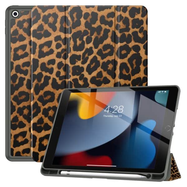 Solidenz TriFold Hoes iPad 9 / iPad 8 / iPad 7 - 10.2 inch - Luipaard