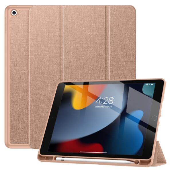 Solidenz TriFold Hoes iPad 9 / iPad 8 / iPad 7 - 10.2 inch - Roségoud