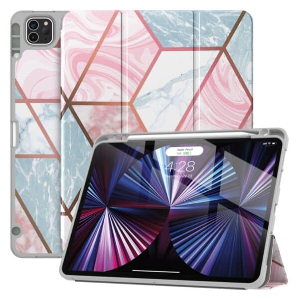 Solidenz TriFold Hoes iPad Air 6 (M3 en M2) / Air 5 / Air 4 / iPad Pro 11 inch - Marmer