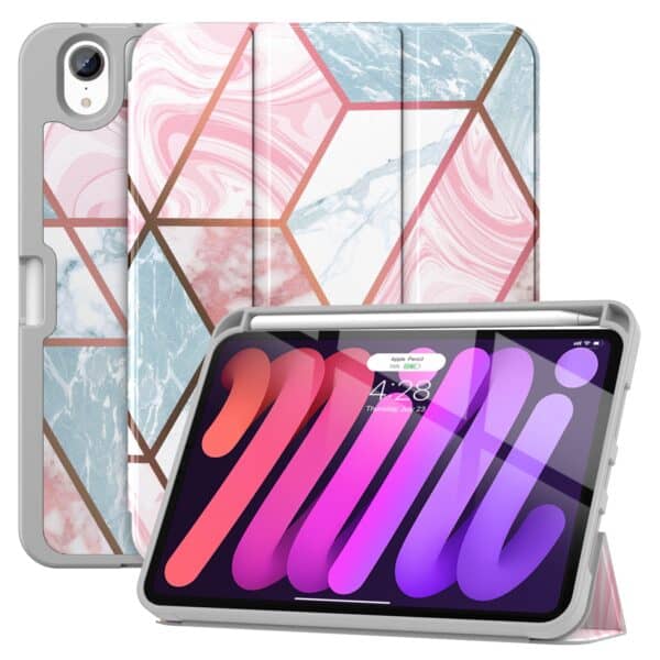 Solidenz TriFold Hoes iPad Mini 7 / iPad mini 6 - 2024 / 2021 - Marmer