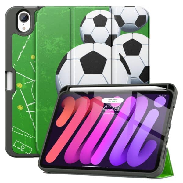 Solidenz TriFold Hoes iPad Mini 7 / iPad mini 6 - 2024 / 2021 - Voetbal