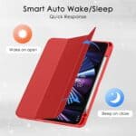 Solidenz Hybrid Hoes iPad Air 6 (M3 en M2) / Air 5 / Air 4 / iPad Pro 11 inch - Rood - 8