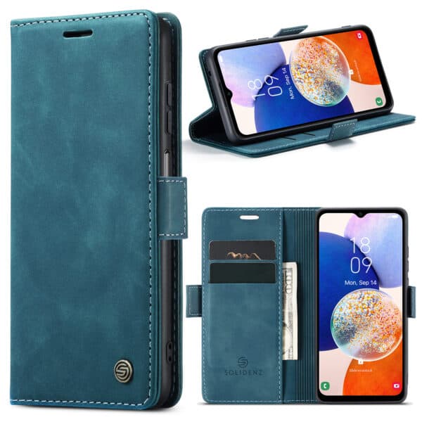 Solidenz Urban Book Samsung A14 hoesje - Blauw