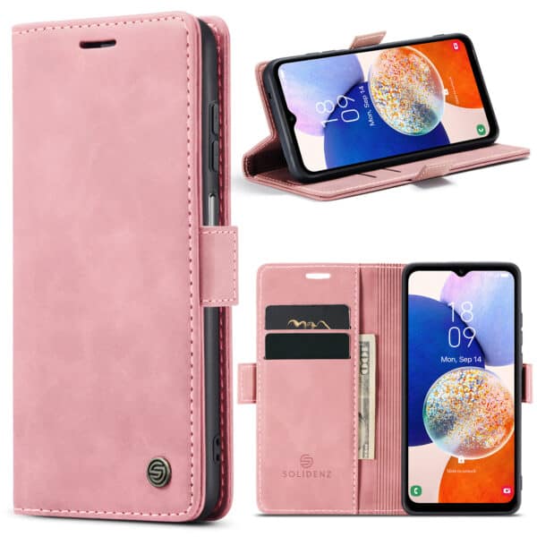 Solidenz Urban Book Samsung A14 hoesje - Roze