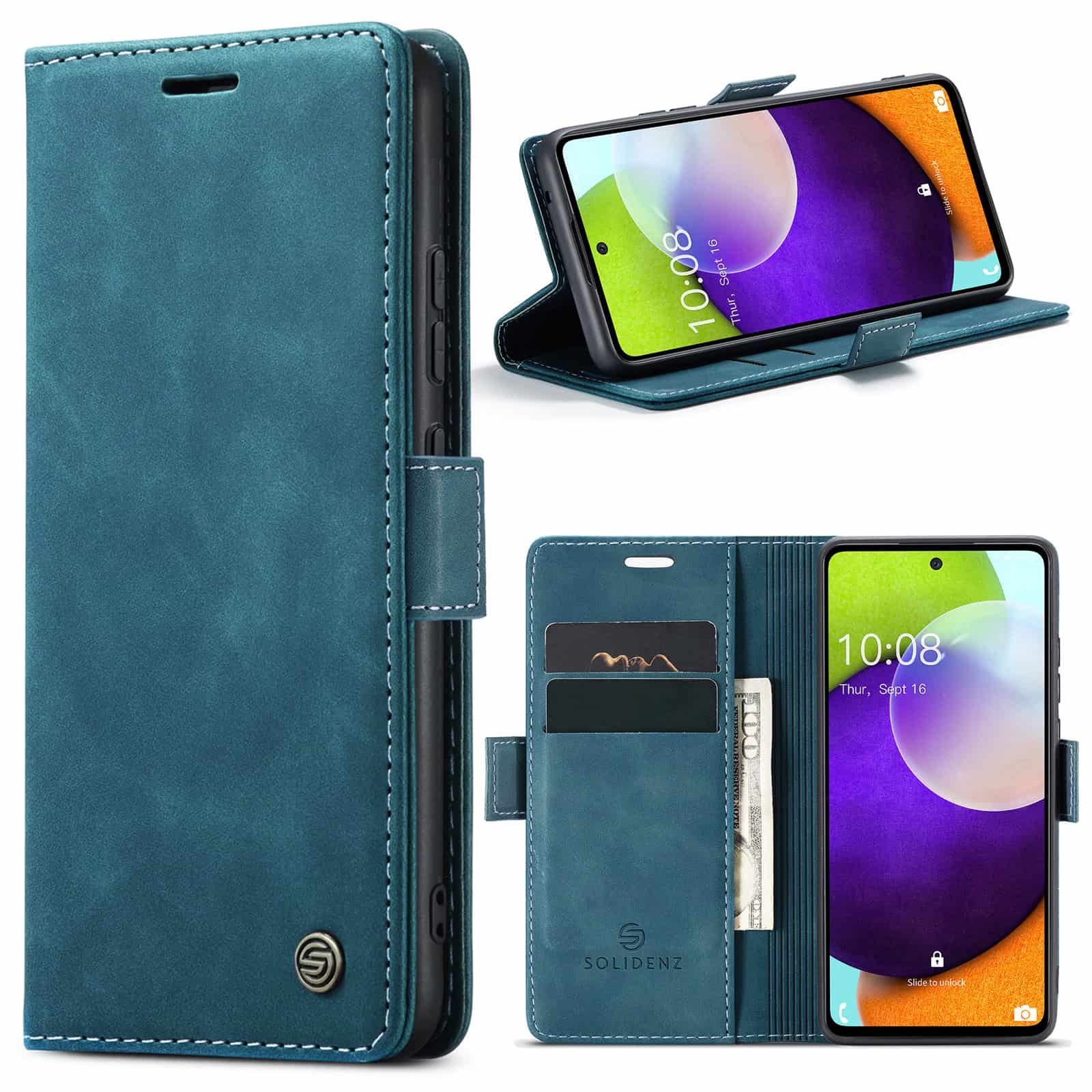 Solidenz Urban Book Samsung A52s / A52 hoesje - Blauw Main Image