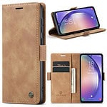 Solidenz Urban Book Samsung A54 hoesje - Bruin Main Image