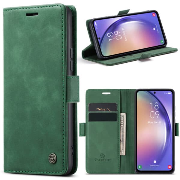 Solidenz Urban Book Samsung A54 hoesje - Groen