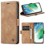 Solidenz Urban Book Samsung S21 FE hoesje - Bruin Main Image