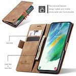 Solidenz Urban Book Samsung S21 FE hoesje - Bruin - 6