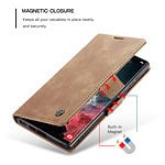 Solidenz Urban Book Samsung S22 Ultra hoesje - Bruin - 5