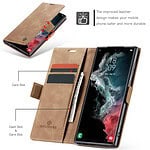 Solidenz Urban Book Samsung S22 Ultra hoesje - Bruin - 6