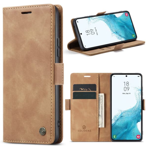 Solidenz Urban Book Samsung S22 Plus hoesje - Bruin