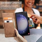 Solidenz Urban Book Samsung S23 Ultra hoesje - Bruin - 7