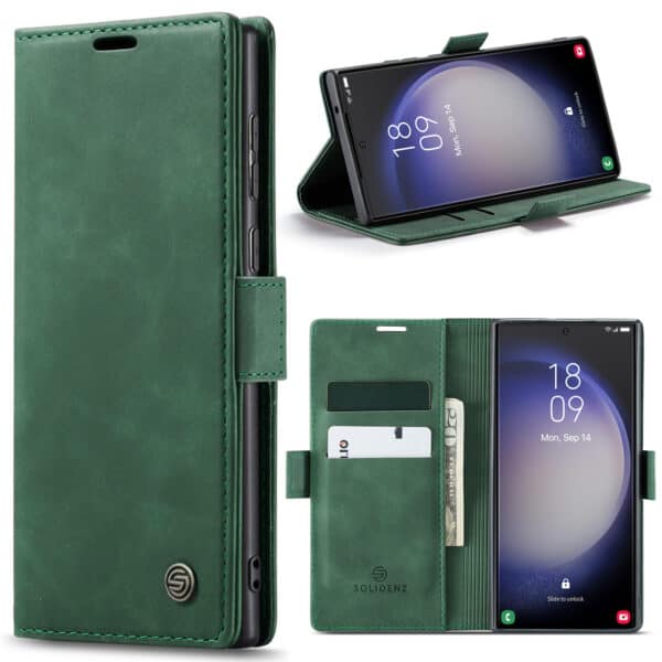 Solidenz Urban Book Samsung S23 Ultra hoesje - Groen