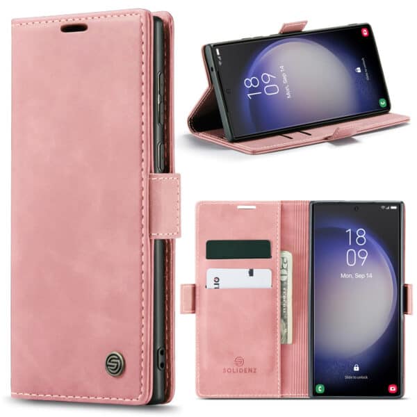 Solidenz Urban Book Samsung S23 Ultra hoesje - Roze