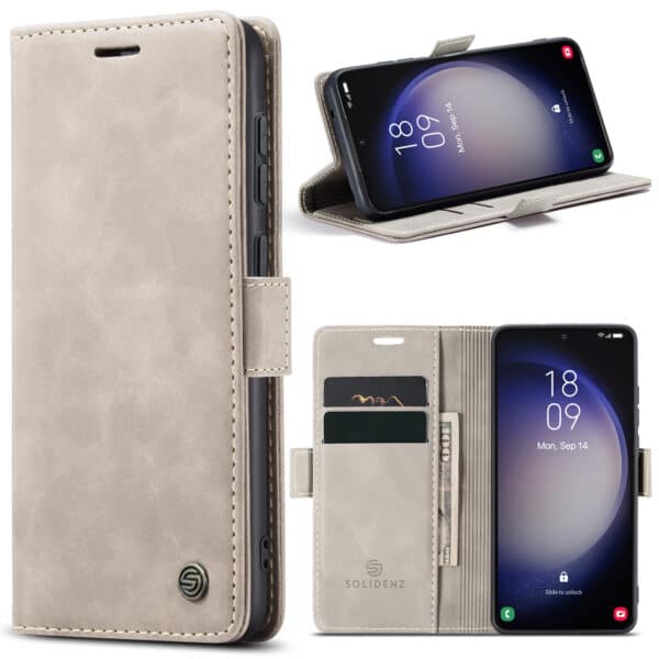 Solidenz Urban Book Samsung S23 Plus hoesje - Beige