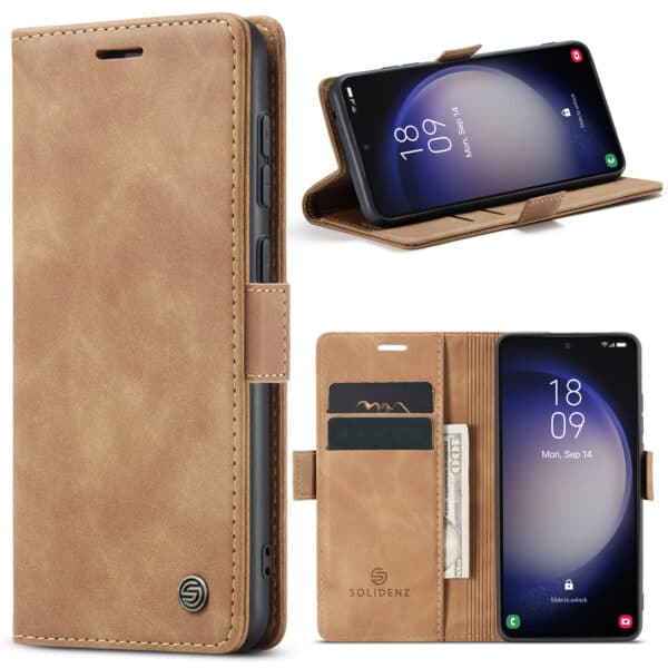 Solidenz Urban Book Samsung S23 Plus hoesje - Bruin