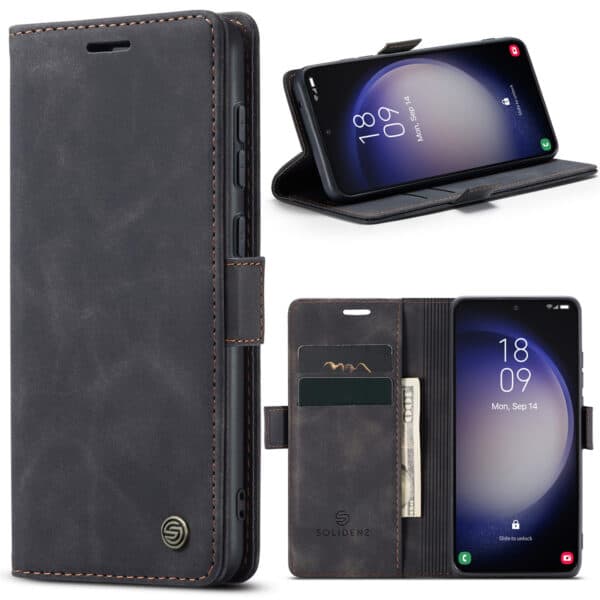 Solidenz Urban Book Samsung S23 Plus hoesje - Zwart