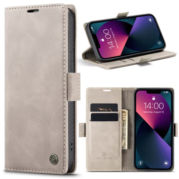 Solidenz Urban Book iPhone 13 Pro Max hoesje - Beige