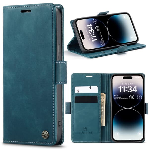 Solidenz Urban Book iPhone 14 Pro hoesje - Blauw