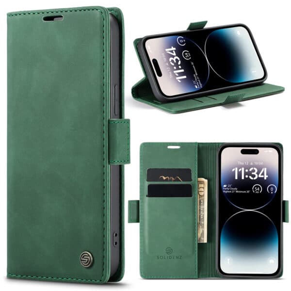 Solidenz Urban Book iPhone 14 Pro hoesje - Groen