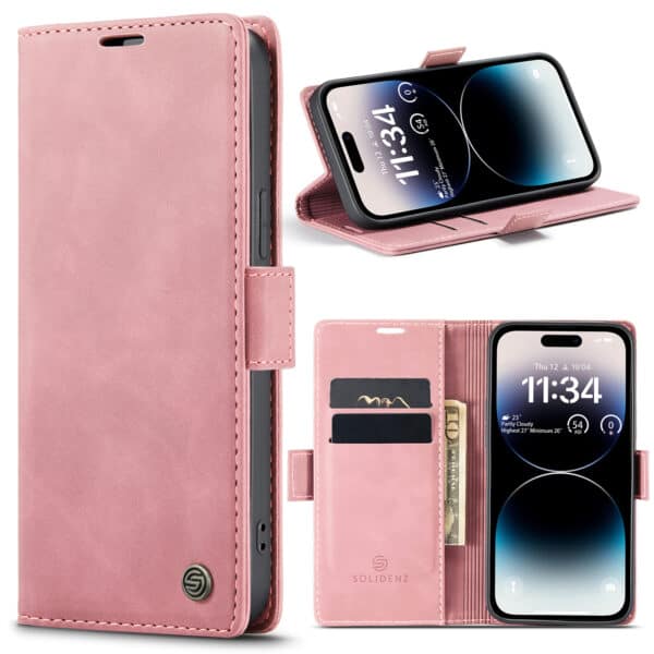 Solidenz Urban Book iPhone 14 Pro hoesje - Roze