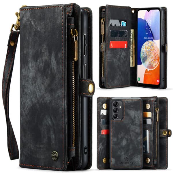 Solidenz Urban Wallet Samsung A14 hoesje - Zwart