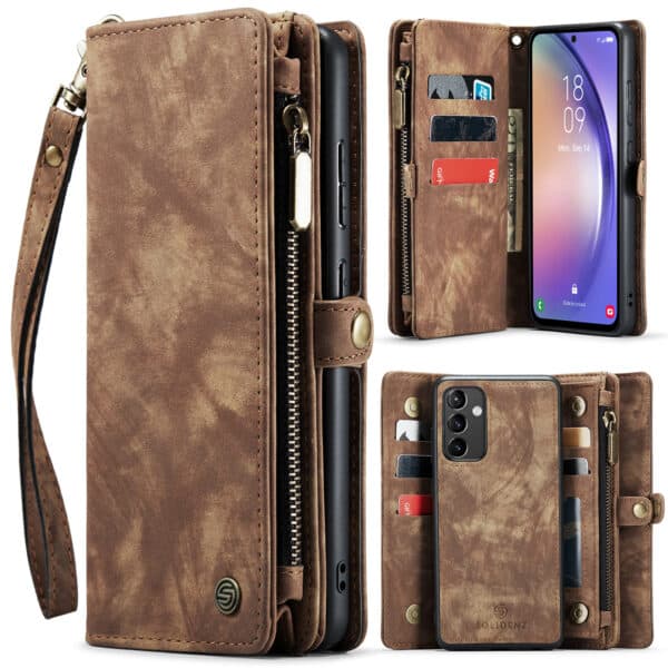 Solidenz Urban Wallet Samsung S23 FE hoesje - Bruin