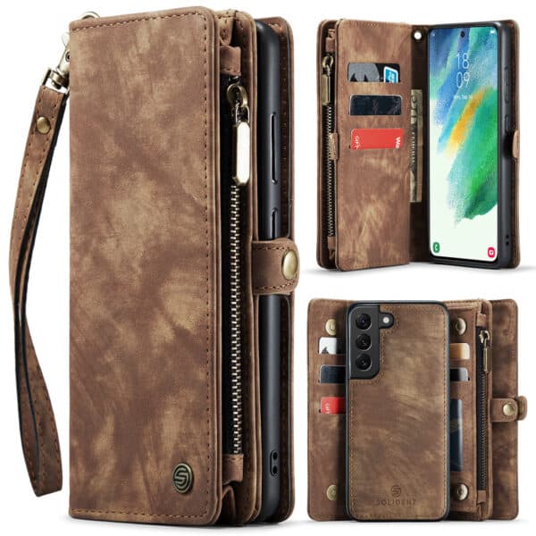 Solidenz Urban Wallet Samsung S21 hoesje - Bruin
