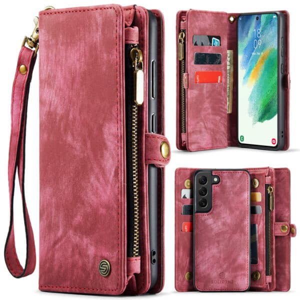 Solidenz Urban Wallet Samsung S21 hoesje - Rood
