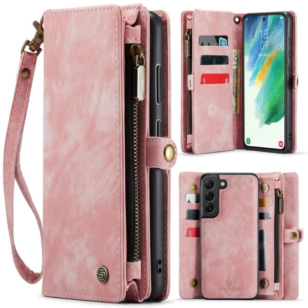Solidenz Urban Wallet Samsung S21 hoesje - Roze