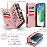 Solidenz Urban Wallet Samsung S21 hoesje - Roze - 7
