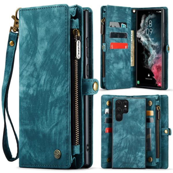 Solidenz Urban Wallet Samsung S22 Ultra hoesje - Blauw