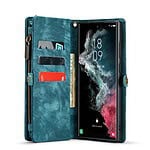 Solidenz Urban Wallet Samsung S22 Ultra hoesje - Blauw - 3