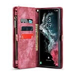 Solidenz Urban Wallet Samsung S22 Ultra hoesje - Rood - 3