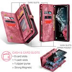 Solidenz Urban Wallet Samsung S22 Ultra hoesje - Rood - 6