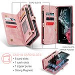 Solidenz Urban Wallet Samsung S22 Ultra hoesje - Roze - 6