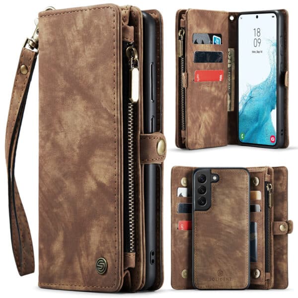 Solidenz Urban Wallet Samsung S22 Plus hoesje - Bruin