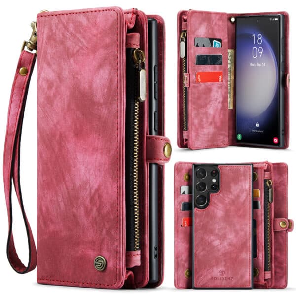Solidenz Urban Wallet Samsung S24 Ultra hoesje - Rood