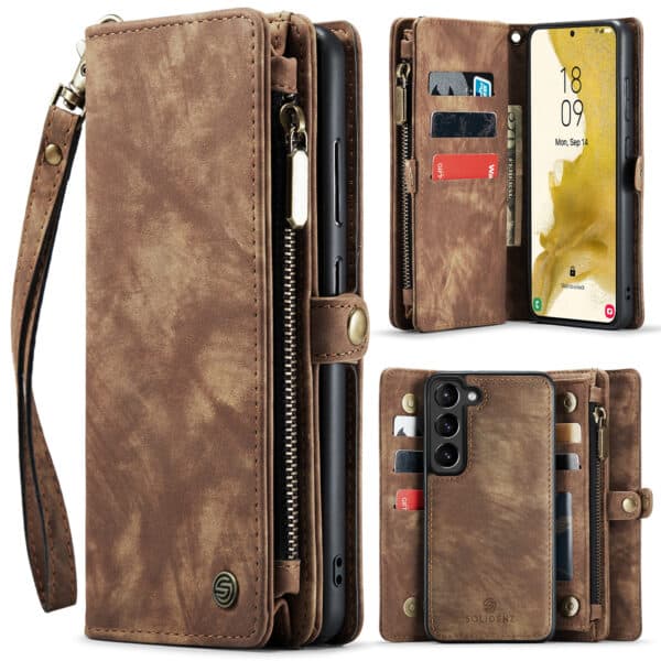 Solidenz Urban Wallet Samsung S24 Plus hoesje - Bruin