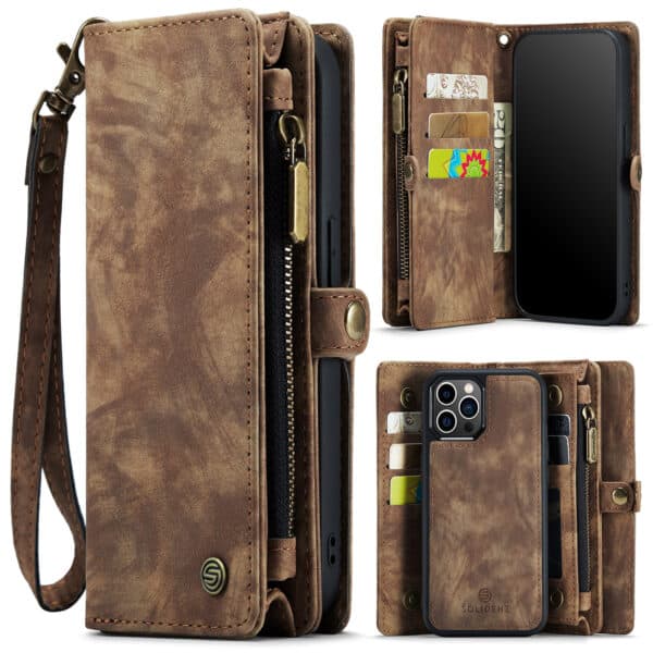 Solidenz Urban Wallet iPhone 12 Pro Max hoesje - Bruin