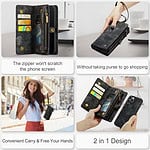 Solidenz Urban Wallet iPhone 12 Pro Max hoesje - Zwart - 8
