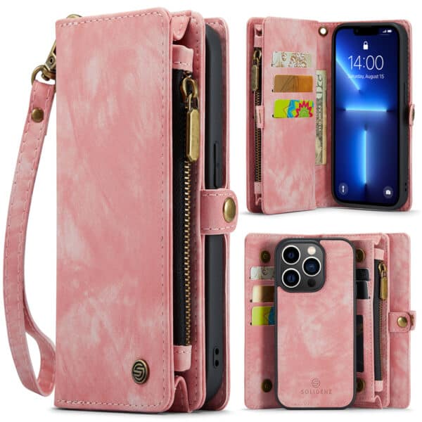 Solidenz Urban Wallet iPhone 13 Pro Max hoesje - Roze