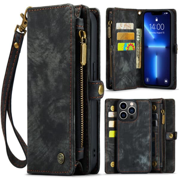 Solidenz Urban Wallet iPhone 13 Pro Max hoesje - Zwart