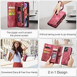 Solidenz Urban Wallet iPhone 13 hoesje - Rood - 11